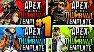 A premium apex legends youtube thumbnail template pack for photoshop. 7 Thumbnails Ideas Apex 80s Characters Legend Games