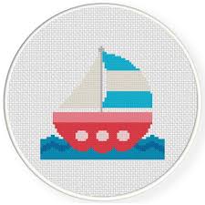 Cross stitch sea cross stitch house cross stitch charts cross stitch designs cross stitch patterns vintage embroidery embroidery art cross this is an original counted cross stitch pattern of a fishing boat with colourful flags. Charts Club Members Only Cute Sailboat Cross Stitch Pattern Cross Stitch Cross Stitch Patterns Simple Cross Stitch
