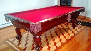 8 Connelly Maripossa Pool Table Traditional Cherry On Maple Finish Custom Pockets By Hood Leather Burgundy Championship Titan Cl Pool Table Pool Halls Pool
