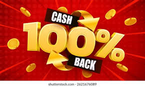Cashback 100 Percent Cashback Money Back Stock Vector (Royalty Free)  2621676089 | Shutterstock