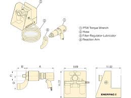 Ptw2000c Pneumatic Torque Wrench Frl Included 2000 Ft