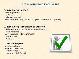 At A Job Interview Unit 1 Introduce Yourself