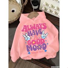 Áo hoodie vải nỉ có mũ Alway cho bé gái CBT90447W | Bé Cưng Shop