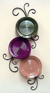 Scrolled Vertical 3 Plate Display Holder Wall Hanger 43 Tall Black Metal Decor Plate Hangers Plates On Wall Iron Decor