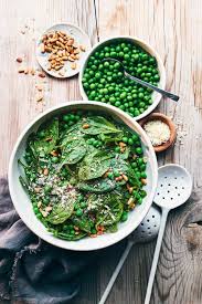 This spinach fruit salad recipe was originally created for food fanatic. Pea Pesto Spinach Salad Evergreen Kitchen