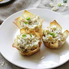 Spray lightly with cooking spray. Chunky Chicken Salad Cups Recipe A Night Owl Blog