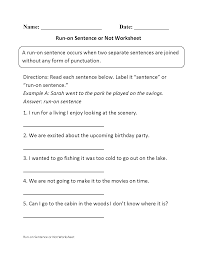 Simply defined, these sentences are long sentences with two or more independent clauses that have not been joined according to the set rules. Sentences Worksheets Run On Sentences Worksheets