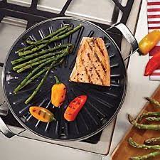 Stainless Steel Non Stick 12 In Stove Top Grill Pan Steelon Professional Cookware Cooking Accessories Stove Top Grill Grilling