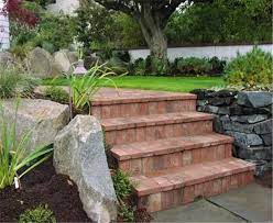 Red Brick Steps Installed By Environmental Construction Inc In Kirkland Wa Brick Steps Brick Garden Small Cottage Garden Ideas