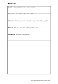 This chart shows you how to recognize a smart iep goal. Printable Smart Goal Setting Templates