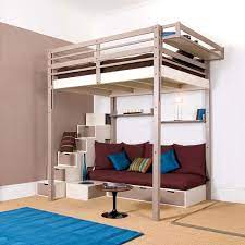 Traditional styled loft bed with durable wooden construction. Full Size Loft Bed With Stairs Ideas On Foter