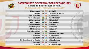 En ella jugarán, por un lado, los cuatro equipos que desciendan de segunda división. Copa Del Rey 2017 18 Last 32 Draw In Full As Com