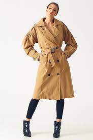 Robin Kadin Balon Kol Camel Trenckot D87021