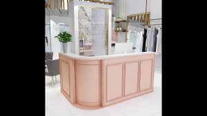 Cashier Simple Modern Creative Curved Counter Restaurant Beauty Salon Bar Cashier Cash Desk Ca Cash Counter Design Cashier Counter Design Retail Store Interior