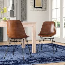 Adrianne Pu Leather Upholstered Side Chair In 2020 With Images Dining Chairs Upholstered Side Chair Solid Wood Dining Chairs