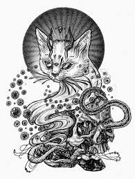 Satan Cat By Esquirol On Deviantart Evil Cat Cat Tattoo Art