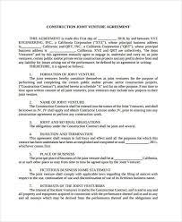 Joint venture (jv) is one of the most interesting kinds of business arrangement, where two or more parties come read this article to understand what are the different ways in which a joint venture could possibly be structured, for example a company, llp, partnership firm, or merely a contractual. Free 8 Sample Joint Venture Agreement Forms In Pdf Ms Word
