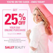 Fortunately, you can find coupo. Sally Beauty Happy Wednesday Enjoy 25 Off Your Online Purchase Of 50 With Coupon Code 888525 Www Sallybeauty Com Hurry This Offer Ends Today Facebook