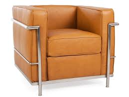Loose cushions with a foam core and dacron batting. Lc2 Sessel Le Corbusier Karamell