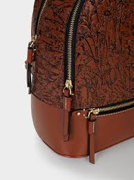 Shop over 3,400 top exterior zipper handbags and earn cash back all in one place. Embossed Backpack With Exterior Pocket Camel Woman Backpacks Parfois Com
