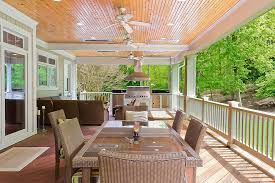 Adding an outdoor kitchen design to a deck's layout takes careful planning as an outdoor space can be limited but enhanced by this al fresco cooking amenity. Outdoor Kitchen And Deck Installation In Oakton Va By Berriz Design Build Group