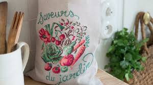 Fruits au point de croix grilles gratuites. Dans Mon Jardin Fleurs Et Legumes Poussent Au Point De Croix