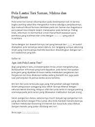 Fungsi pola lantai untuk menata gerakan tarian yang selaras atau kompak antar anggota penari. Tari Saman Gambar Pola Lantainya Visitbandaaceh Com