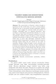 Check spelling or type a new query. Pdf Tasawuf Hamka Dan Rekonstruksi Spiritualitas Manusia Modern