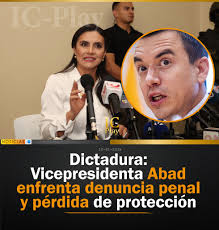 IC I Vicepresidenta Abad señala que presentaron en Fiscalía una denuncia  penal en su contra por “usurpación y retención ilegal del mando”. Además,  informa “hoy recibimos la revocatoria de mis medidas de