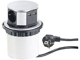 Revolt Tischsteckdose Versenkbare Einbau Tisch Steckdose 3 Fach Mit 2x Usb Rund O 100 Mm Einbautischsteckdo In 2020 Versenkbare Steckdose Usb Steckdose Steckdosen
