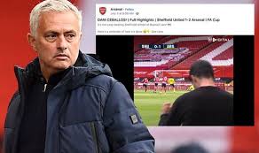 Jose Mourinho Hits Back At Arsenal Over Facebook Post Today News Post