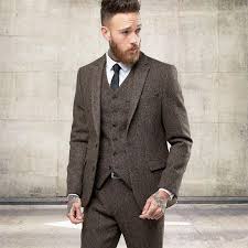 Mens fashion suits british style slim fit coats pants vest 3 pics wedding groom. New Custom Tweed Wool Men Suits Winter Formal Skinny Wedding Tuxedos Gentle Modern Blazer Men Suitsjacket Pants Vest 689 Black Mens Suits Black On Black Tuxedo From Huang333 59 2 Dhgate Com