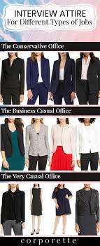 The Best Interview Attire For Different Types Of Jobs Corporette Com Interview Attire Interview Outfits Women Job Interview Outfit