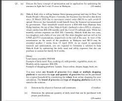 Solved Q1 A Discuss The Basic Concept Of Optimization Chegg Com