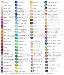 Swarovski Flat Back Rhinestone Color Chart This Site Sells