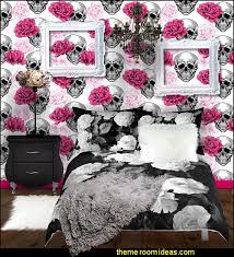 Fill your cart with color today! Skulls Wallpaper Roses Bedding Skull Decor Skull Wallpaper For Bedroom 604x663 Download Hd Wallpaper Wallpapertip