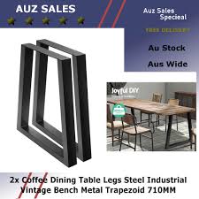 Heavy duty trapezoid metal table leg, usa made, hairpin legs, coffee table legs, furniture legs, bench legs, desk legs, mid century modern. 2x Coffee Dining Table Legs Steel Industrial Vintage Bench Metal Trapezoid 710mm Auz Sales Online