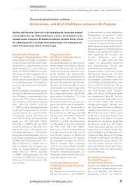 Chronische Lymphatische Leukamie Brutonkinase Und Bcl2 Inhibitoren Verbessern Die Prognose Rosenfluh Ch