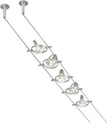 Tiella 800cbl5pn Accent Electronic Low Volt Surface Track Lighting Kits 100 Watts Halogen Nickel Cable Lighting Kit Amazon Com