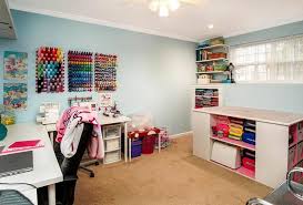 Place your sewing machine on a large shelf and all you'll need to do to get started is pull the expandable table down and plug your machine in. Craft Room Ideas Storage Decor Designs Designing Idea