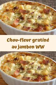 Chou Fleur Gratine Au Jambon Ww Recettes Du Monde En 2020 Recettes De Cuisine Recette Cuisine Minceur Recette Gratin Chou Fleur