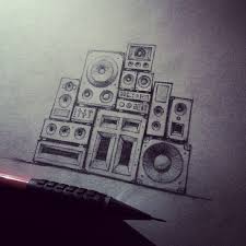 Daily Drawing Mini Rig Music Bass Dnb Dubstep Jungle Trance Techno Rave Rig Pencil Drawing Illustration Daily Drawing Ink Sketch Drawing Images