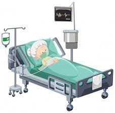 Hospital Scene With Sick Patient In Bed Free Vector Freepik Freevector Woman Medical Cartoon Health Hospital Hospital Cartoon Bed