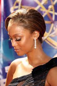More Pics Of Tyra Banks Chignon Hair Styles Business Hairstyles Long Hair Styles