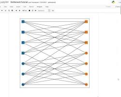 Image of Contoh density map hasil simulasi Pathfinder menunjukkan bottleneck