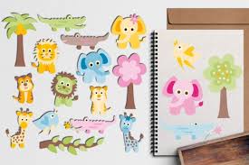 Ai (adobe illustrator) eps (encapsulated postscript). Baby Animals Graphic By Revidevi Creative Fabrica Cute Wild Animals Animal Clipart Animals Wild