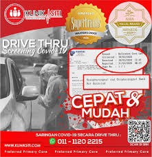 Drive Thru Covid Test Swab Pcr Test Klinik Siti Putra Nilai Facebook