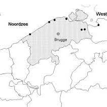 Rechts van de titel twee schaalstokken: Figuur 1 Reconstructiekaart Van Het Graafschap Vlaanderen Begin 15e Download Scientific Diagram