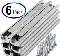 6 Sets of Strong Neodymium Channel Magnets with Countersunk Holes, 12  Screws Included | 70 LB Holding Power Each
