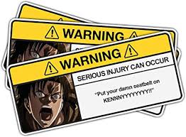 Check spelling or type a new query. Amazon Com Levi Ackerman Sticker Aot Anime Warning Car Stickers Funny Bumper Sticker Anime Warning Sticker Vinyl Decal Sticker Pack Aot Levi Warning Sticker Multisize Toys Games